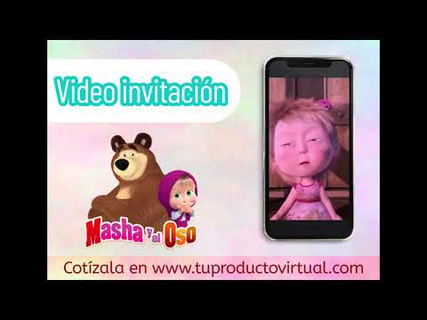 Video invitación de Masha y el Oso - Sencilla