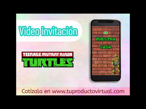 Video invitación de Las Tortugas Ninja - Sencilla