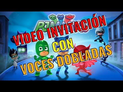 🥇 Video invitación de cumpleaños de PJ Masks Doblada | Personalizada | Invitaciones digitales