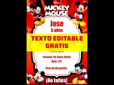¿Cómo hacer una invitación digital de Mickey Mouse en 4 sencillos pasos? Online