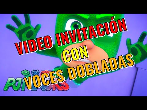 🥇 Video invitación de cumpleaños de PJ MASK SUPER GEKKO | Personalizada | Invitación digital