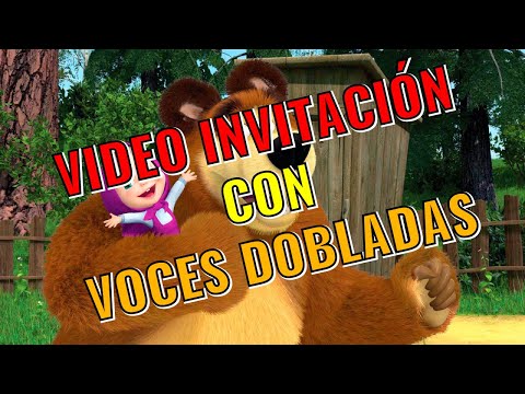 🥇 Video invitación de cumpleaños de Masha y el Oso | Tarjeta de cumpleaños | Invitación animada