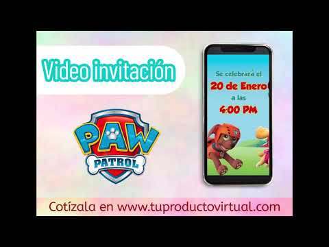 Video invitacion de Paw Patrol - Sencilla