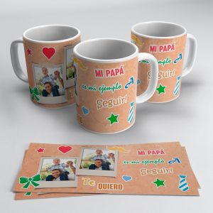 Plantillas del día del padre para la sublimación de tazas