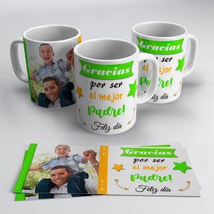 Plantillas del día del padre para la sublimación de tazas