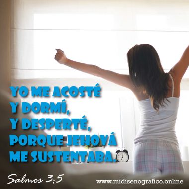 Salmos 3:5 Yo me acosté y dormí, Y desperté, porque Jehová me sustentaba.