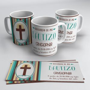 Plantilla para tazas de bautizo #11