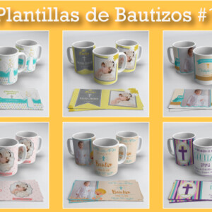 plantillas para tazas de bautizo