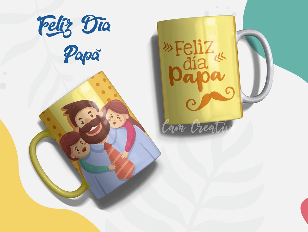 Plantillas para sublimar tazas del Día del Padre gratis - (9 Diseños)