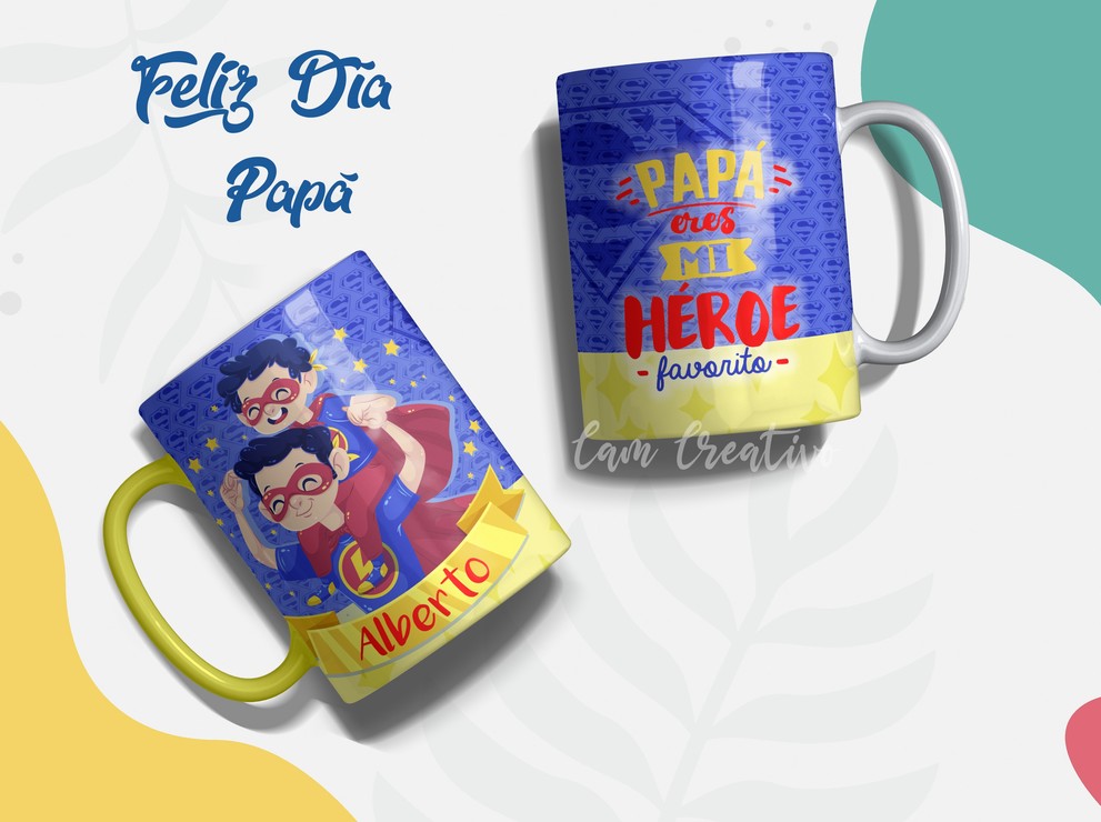 Plantillas para sublimar tazas del Día del Padre gratis - (9 Diseños)