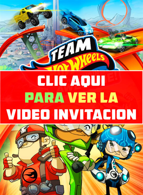 video invitación de cumpleaños de hot wheels