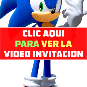 invitacion de cumpleaños de sonic