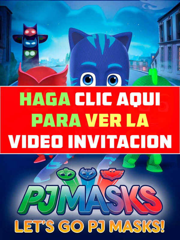 Invitación de cumpleaños de PJ Masks