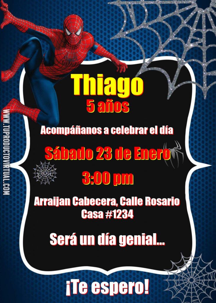 ▷ Invitación Digital Saludo de Cumpleaños Spiderman, GRATIS