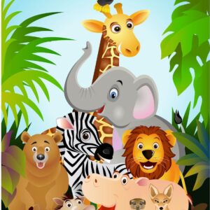 invitación de cumpleaños de animales safari