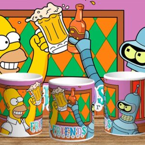 Plantillas para sublimar tazas Los Simpsons