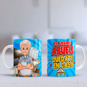 Diseños para tazas abuelo quédate en casa