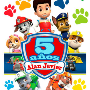 diseño de paw patrol para cumpleaños