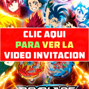 invitacion de cumpleaños de Beyblade