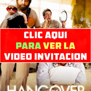 invitación de cumpleaños de The Hangover