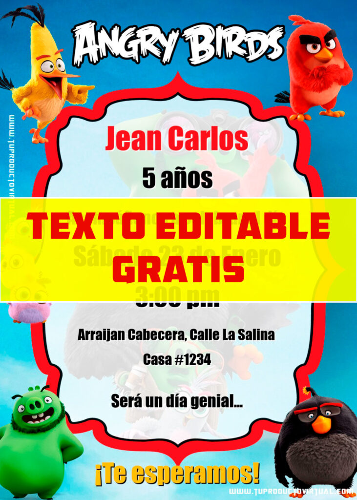 invitación de Angry Birds gratis online