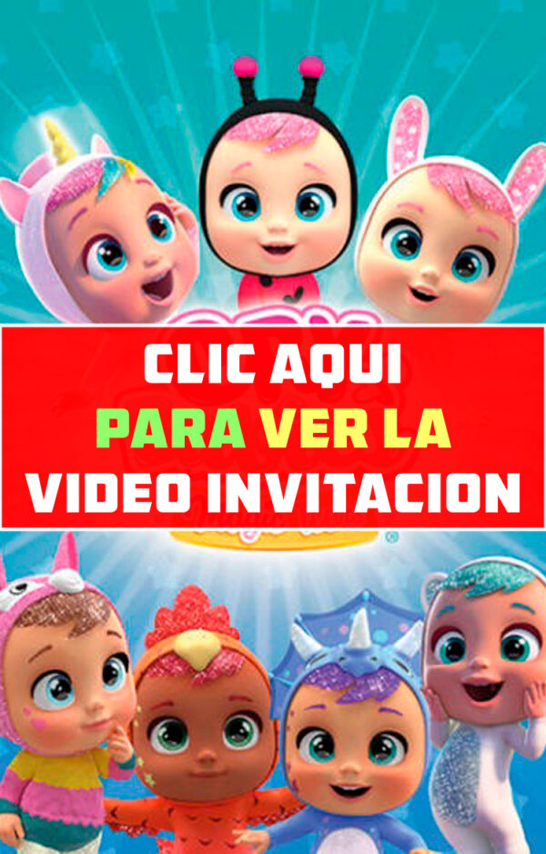 invitacion de cumpleaños de Bebés Llorones