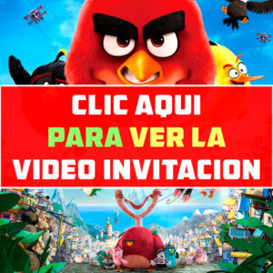 invitacion de cumpleaños de Angry Birds