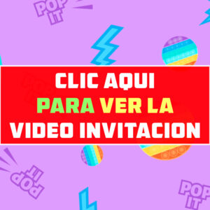 invitación de cumpleaños de Pop It