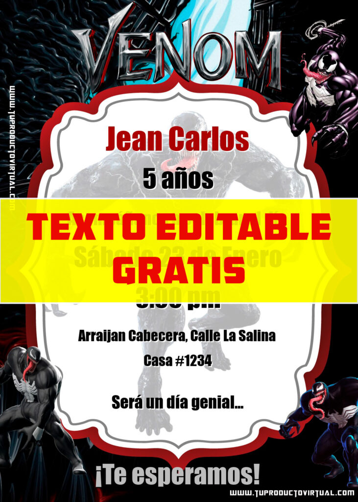 invitación de Venom gratis online