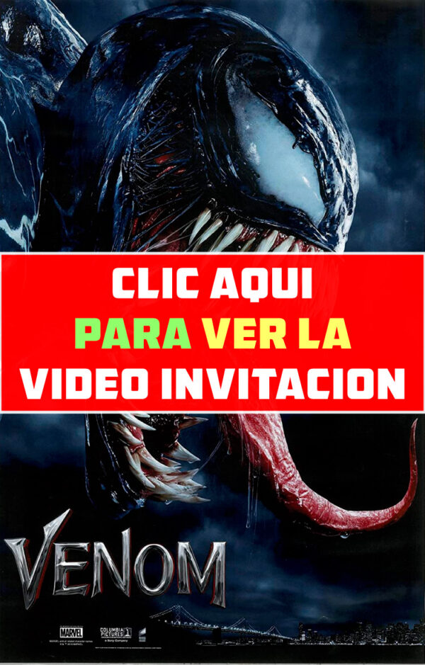 invitación de cumpleaños de Venom