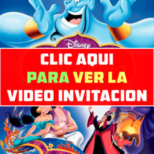 invitación de cumpleaños de Jasmine Aladdin