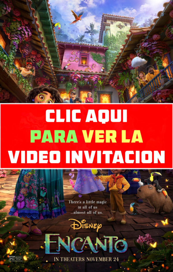 invitación de cumpleaños de Encanto