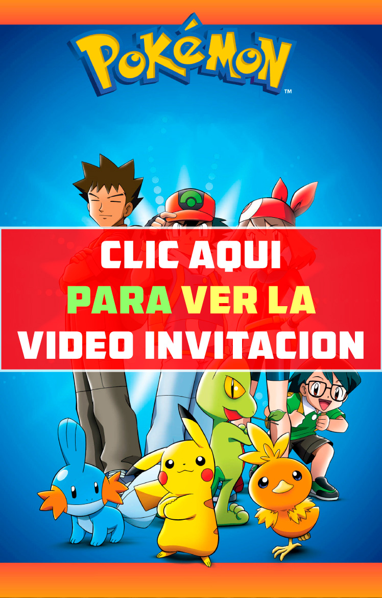 ▷ Invitación Digital Cumpleaños Pokemon, GRATIS