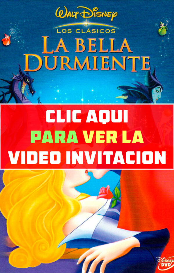 video invitación de cumpleaños de La Bella Durmiente