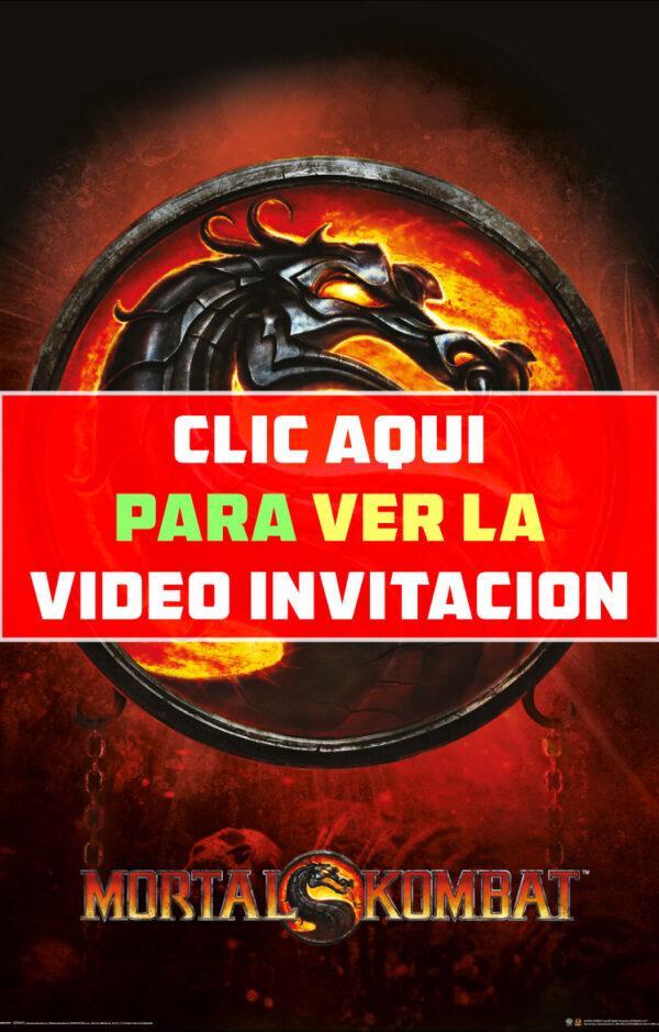 video invitación de cumpleaños de Mortal Kombat
