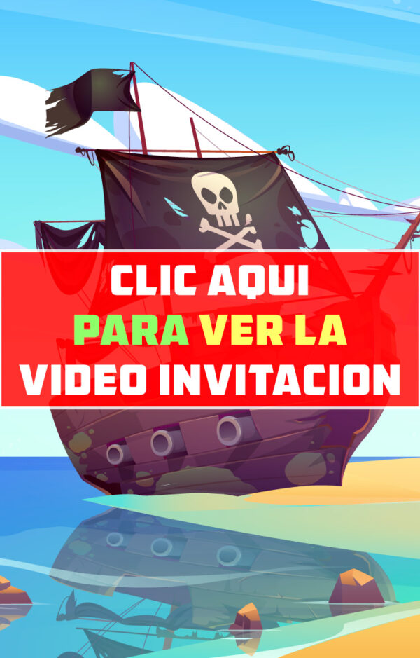 video invitación de cumpleaños de Piratas