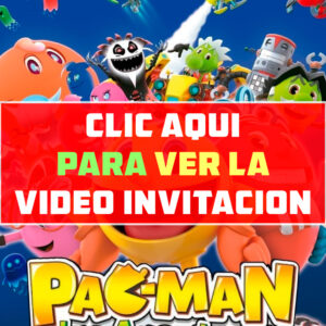 video invitación de cumpleaños de Pac-Man