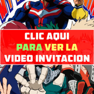 video invitación de cumpleaños de My Hero Academy