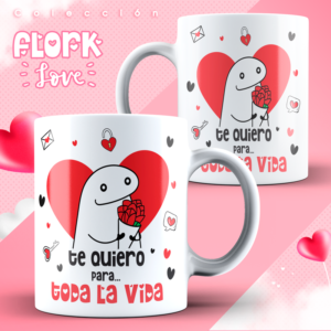 diseños para tazas de flork amor