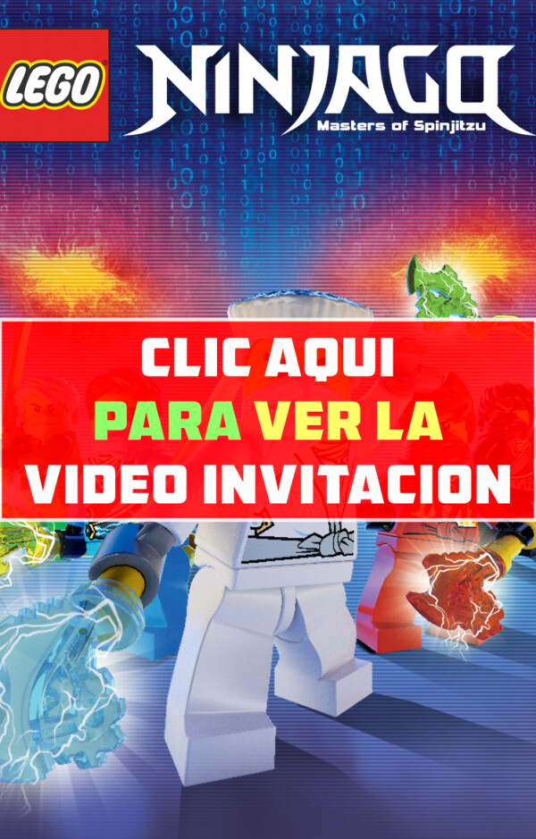 video invitación de cumpleaños de Ninjago