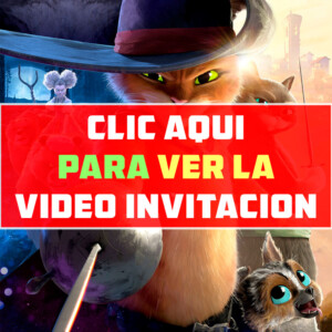 video invitación de cumpleaños de El Gato con Botas