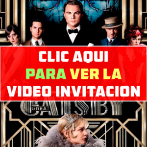 video invitación de cumpleaños de The Great Gatsby