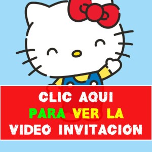 video invitación de cumpleaños de Hello Kitty